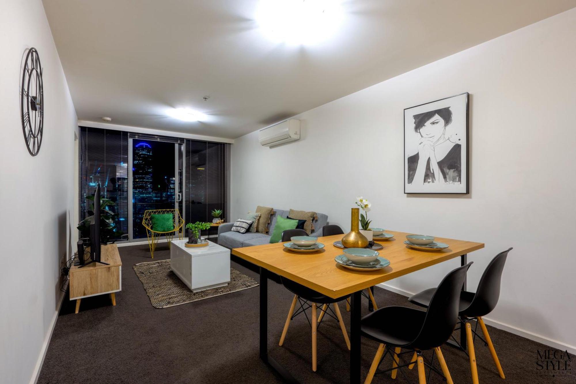 Mega Style Apartments Mainpoint เมลเบิร์น ห้อง รูปภาพ